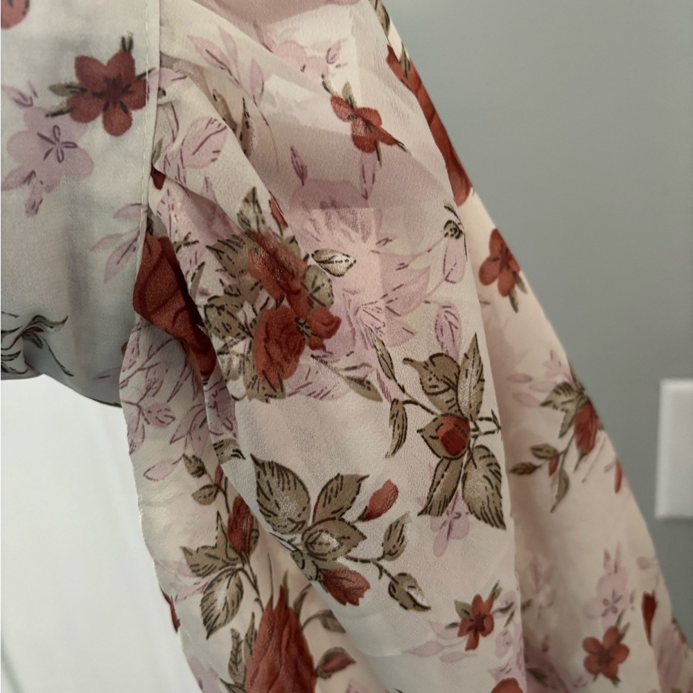 Indigo Soul Rust Floral Long Sleeve Dress 2XL - Picture 3 of 12